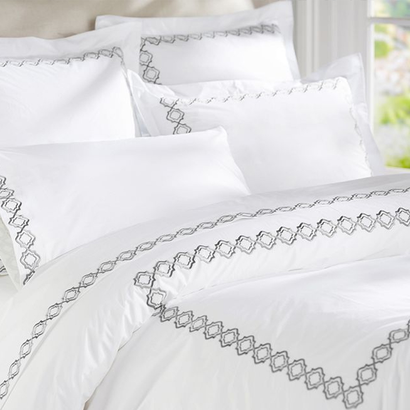 Clúdach duvet óstán bróidnithe só 400T Só le clúdach pillow