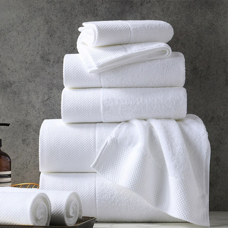 Diamond Weave Teorainn Dobby Teorann Cotton Cotton Plain Terry Hotel Set
