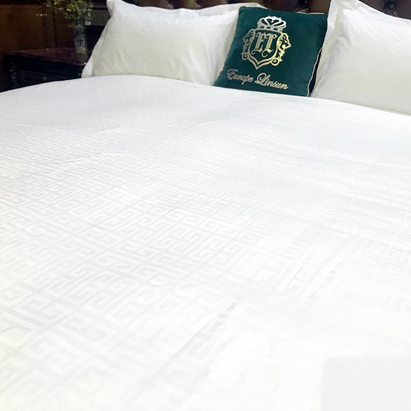 Cotton fada stáplacha ciped 80s Sateen Jacquard 400T Socraigh Leapa leapa óstáin