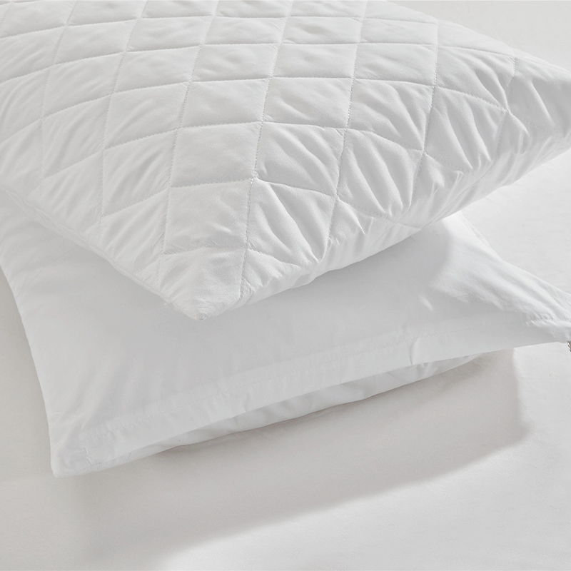 Zippered Uiscedhíonach 100gsm Microfiber Cuilte Cuilteán Cosantóir Pillow Óstán