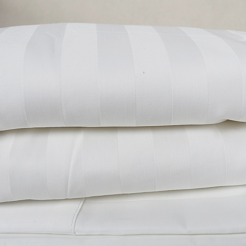 50% cadás 50% poileistear 250tc satin bileoga leaba óstáin bhán bán satin soláthar soláthar soláthar