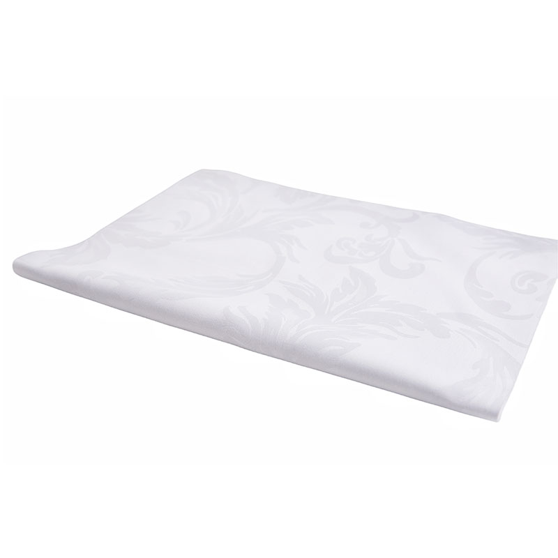 Cotton White T300 Satin Jacquard Fabraic Teicstíle