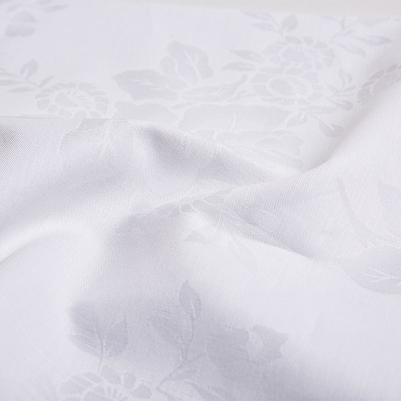 Cotton Sateen Jacquard Fíorú Bileog Óstán Woven